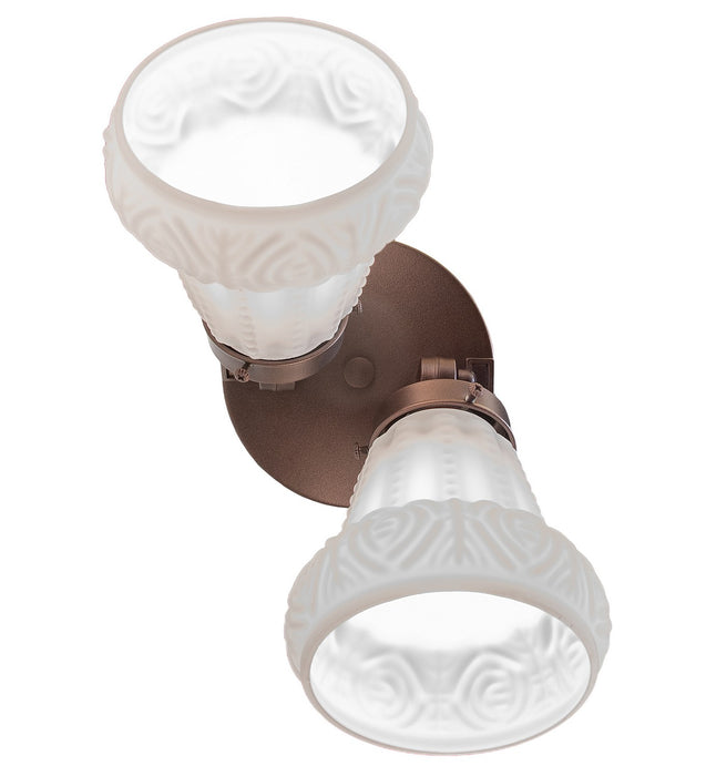 Meyda Tiffany 254394 Two Light Flushmount, Mahogany Bronze