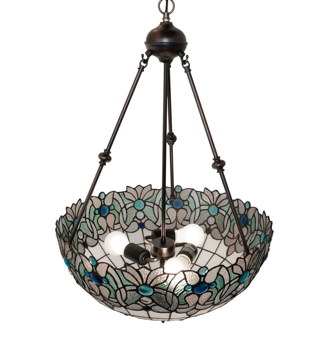Meyda Tiffany 255703 Three Light Pendant, Mahogany Bronze