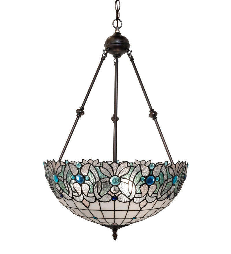 Meyda Tiffany 255703 Three Light Pendant, Mahogany Bronze