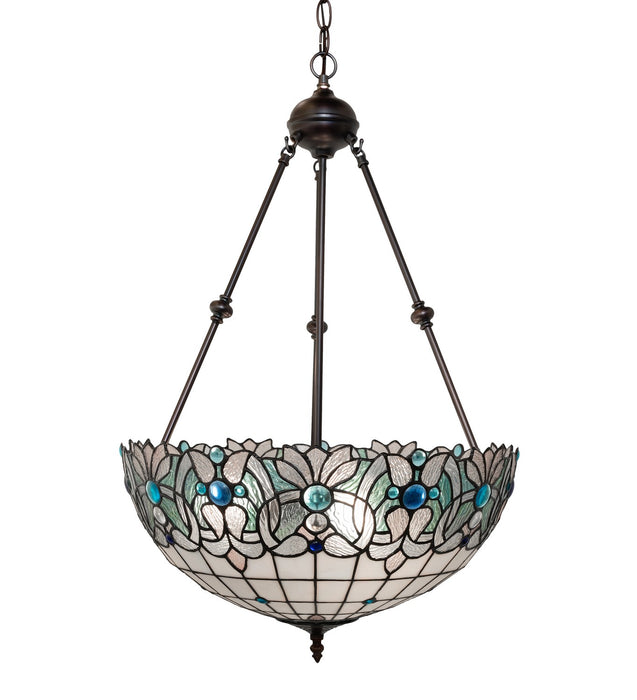 Meyda Tiffany 255703 Three Light Pendant, Mahogany Bronze