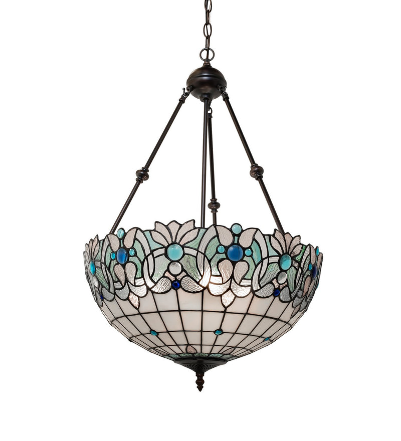 Meyda Tiffany 255703 Three Light Pendant, Mahogany Bronze
