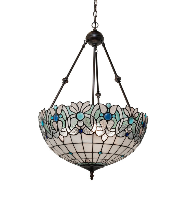 Meyda Tiffany 255703 Three Light Pendant, Mahogany Bronze