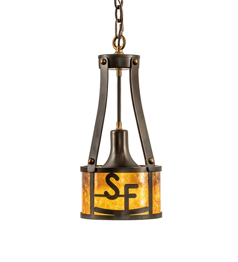 Meyda Tiffany 257430 One Light Pendant, Dark Burnished Antique Copper