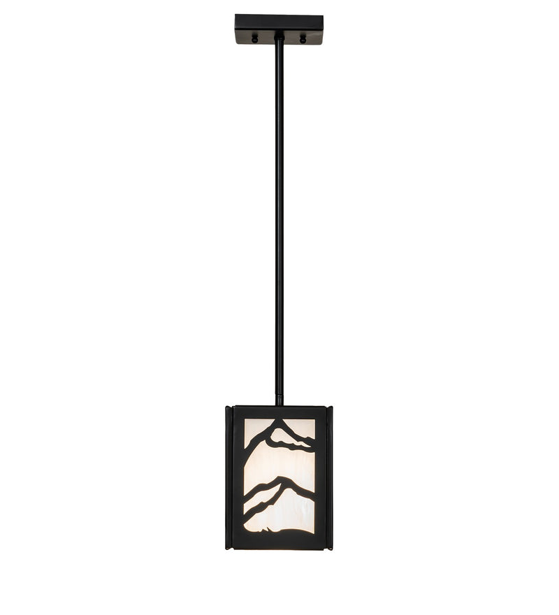 Meyda Tiffany 257912 One Light Mini Pendant, Solar Black