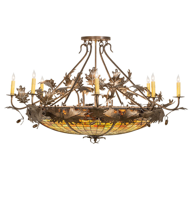 Meyda Tiffany 258340 16 Light Semi-Flushmount, Antique Copper