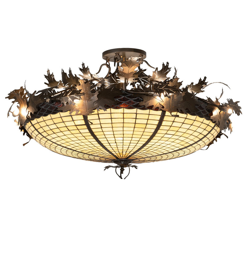 Meyda Tiffany 259480 16 Light Semi-Flushmount, Antique Copper
