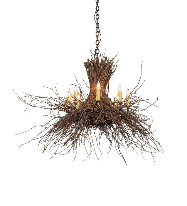 Meyda Tiffany 260850 Eight Light Chandelier, Antique Copper