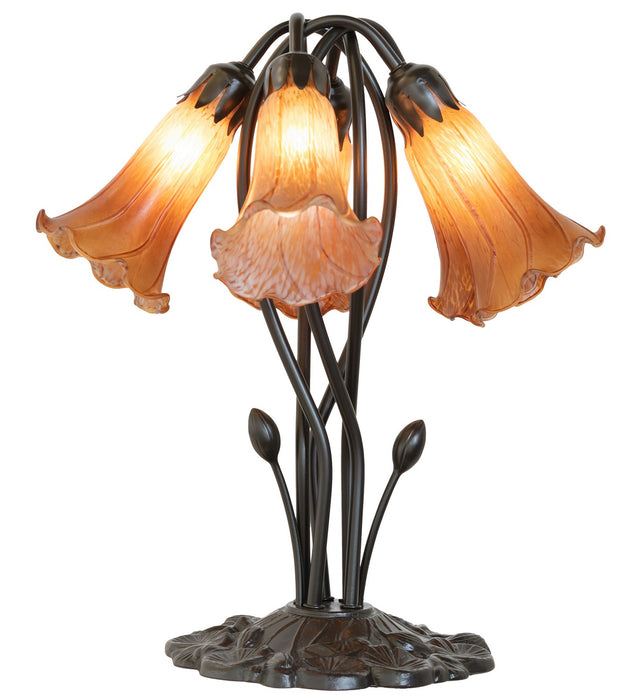 Meyda Tiffany 262218 Five Light Table Lamp, Mahogany Bronze