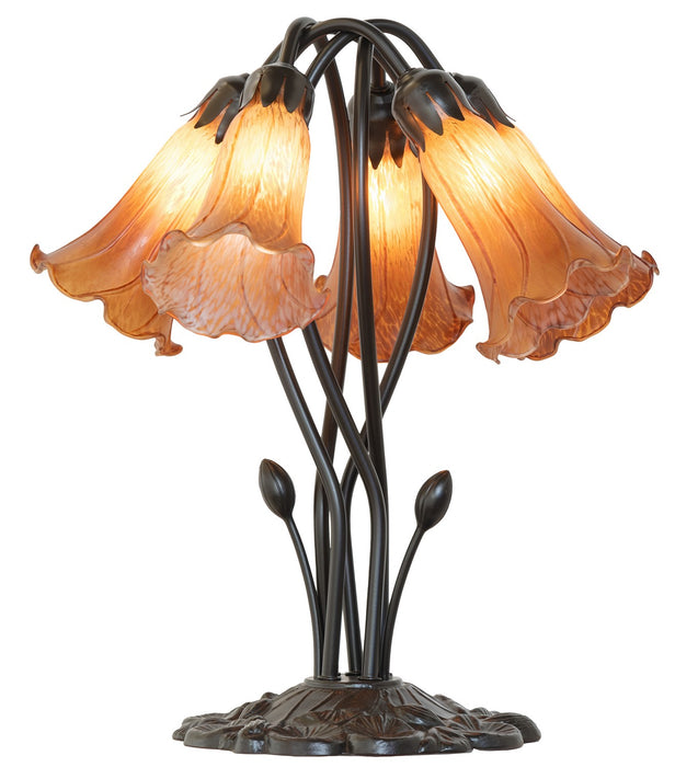 Meyda Tiffany 262218 Five Light Table Lamp, Mahogany Bronze