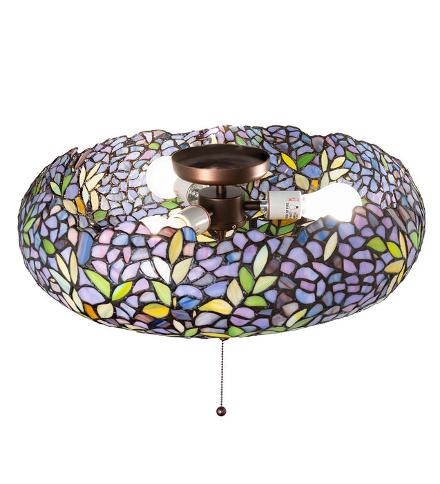 Meyda Tiffany 263231 Three Light Fan Light Fixture, Antique,Mahogany Bronze