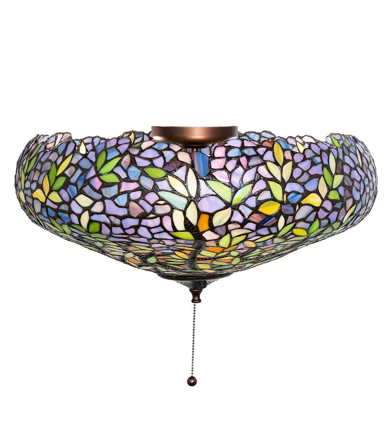 Meyda Tiffany 263231 Three Light Fan Light Fixture, Antique,Mahogany Bronze