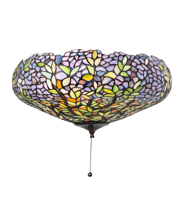 Meyda Tiffany 263231 Three Light Fan Light Fixture, Antique,Mahogany Bronze