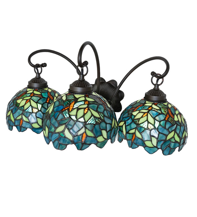 Meyda Tiffany 263236 Three Light Wall Sconce, Mahogany Bronze