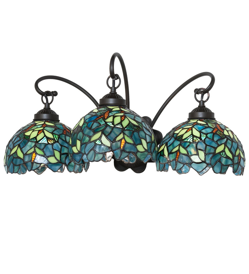 Meyda Tiffany 263236 Three Light Wall Sconce, Mahogany Bronze
