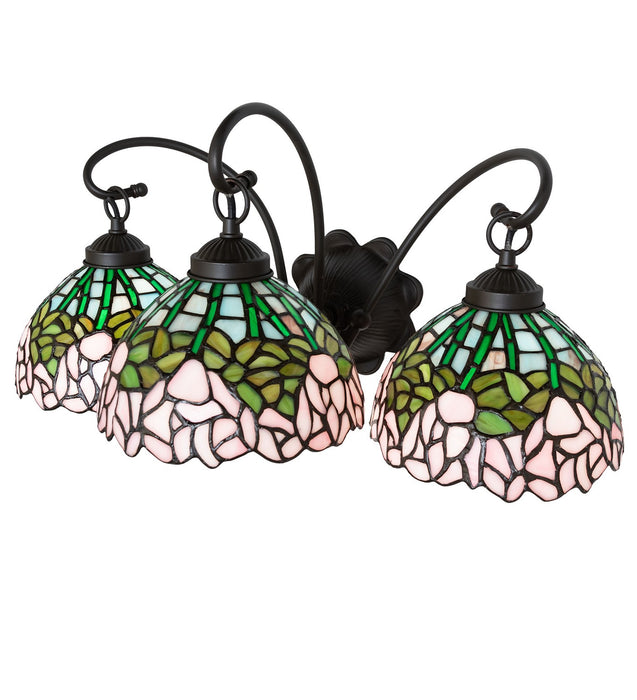 Meyda Tiffany 263239 Three Light Wall Sconce, Mahogany Bronze