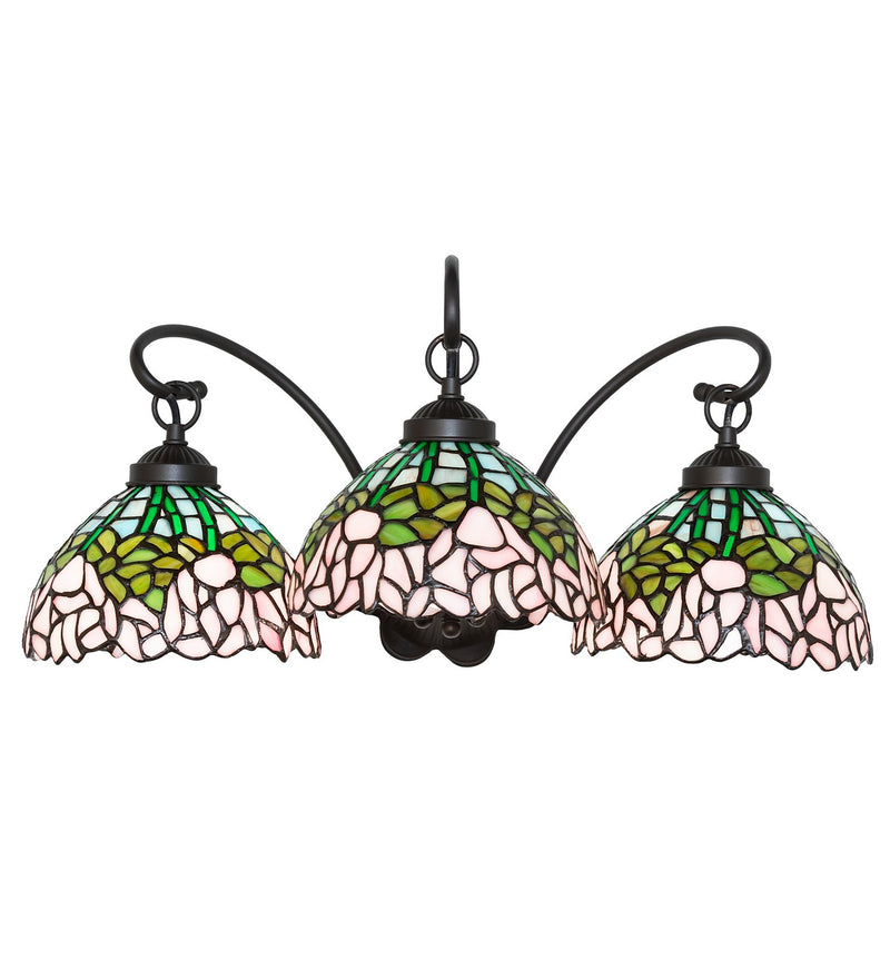 Meyda Tiffany 263239 Three Light Wall Sconce, Mahogany Bronze