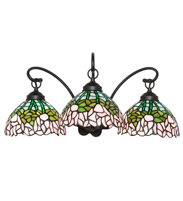 Meyda Tiffany 263239 Three Light Wall Sconce, Mahogany Bronze