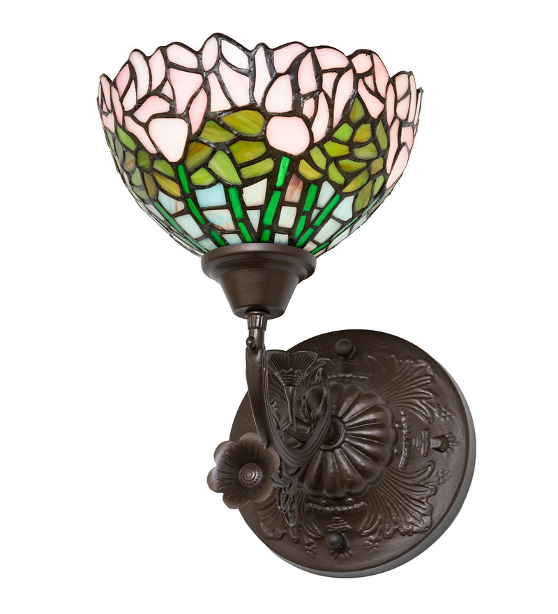 Meyda Tiffany 264377 One Light Wall Sconce, Mahogany Bronze