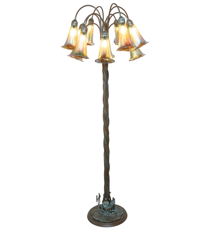 Meyda Tiffany 264644 12 Light Floor Lamp, Weathered Bronze