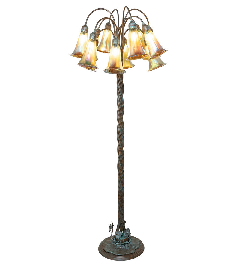 Meyda Tiffany 264644 12 Light Floor Lamp, Weathered Bronze
