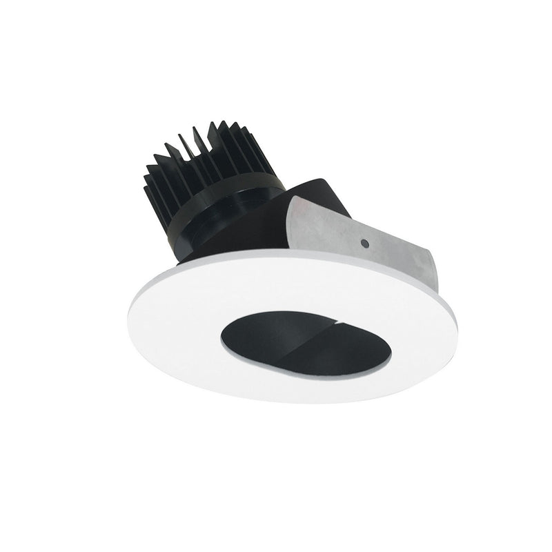 Nora Lighting NIO-4RSL40XBMPW/HL Adjustable Trim, Black Slot Aperture / Matte Powder White Flange