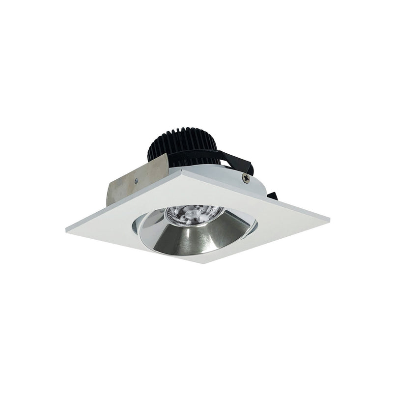 Nora Lighting NIO-4SC30QCMPW LED Adjustable Cone Reflector, Specular Clear Reflector / Matte Powder White Flange