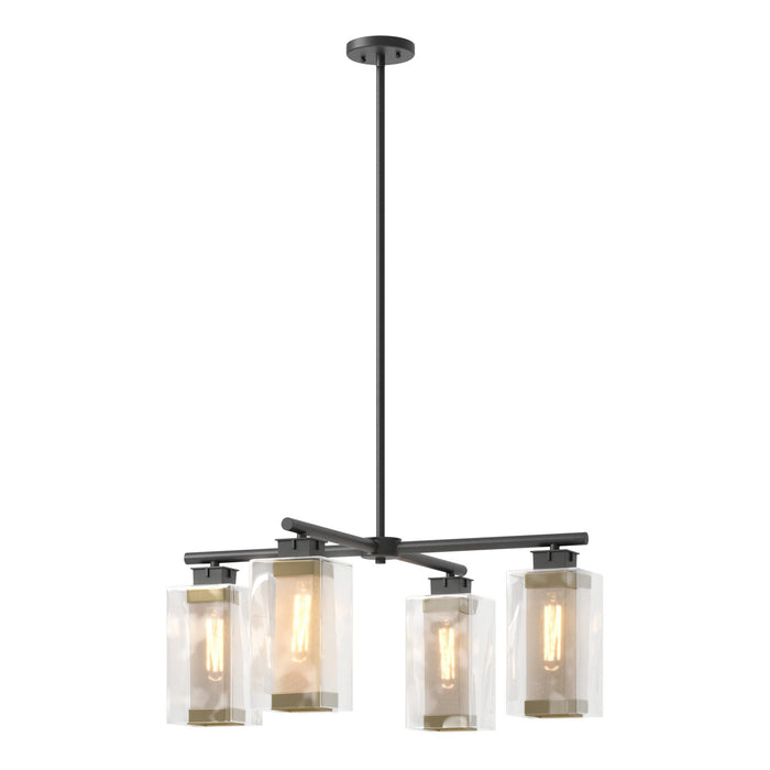 Hubbardton Forge 364213-SKT-MULT-80-70-ZM0093 Four Light Outdoor Pendant, Coastal Black