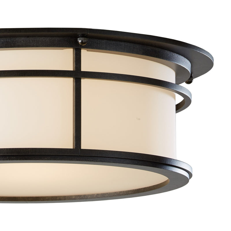Hubbardton Forge 365650-SKT-77-GG0218 Two Light Outdoor Flush Mount, Coastal Dark Smoke