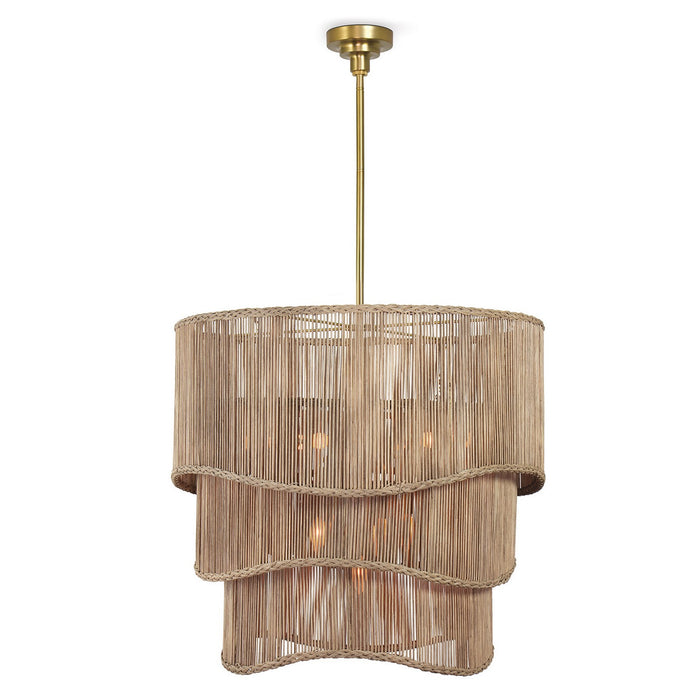 Regina Andrew 16-1402NAT 11 Light Chandelier, Natural