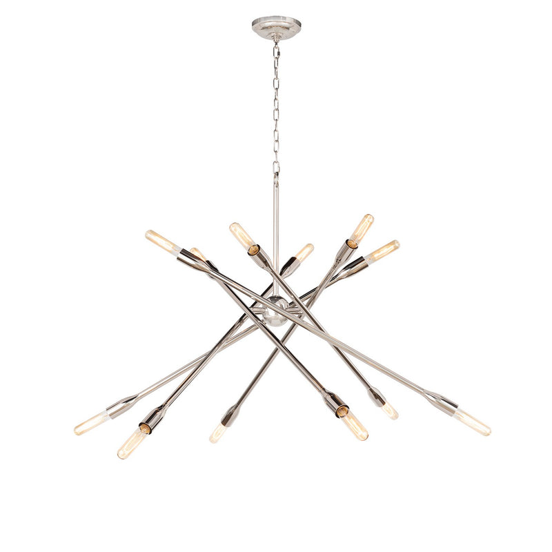 Regina Andrew 16-1425PN 12 Light Chandelier, Polished Nickel