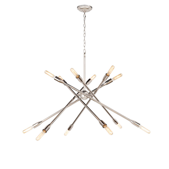 Regina Andrew 16-1425PN 12 Light Chandelier, Polished Nickel