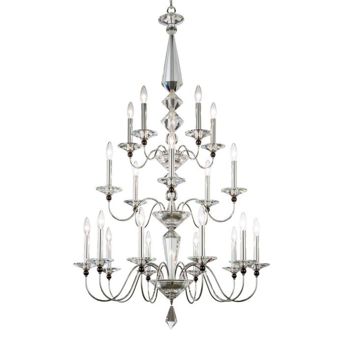 Schonbek 9698-40O 20 Light Chandelier, Polished Silver
