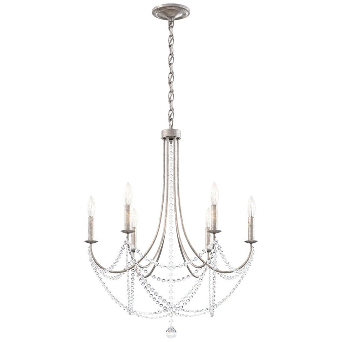 Schonbek RJ1006N-48O Six Light Chandelier, Antique Silver