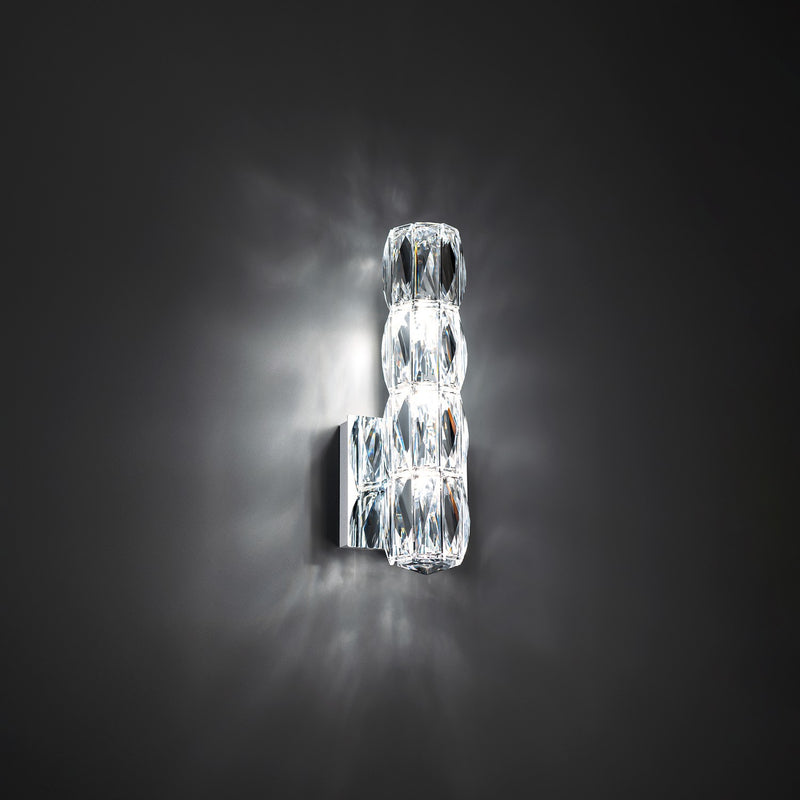 Schonbek S2613-401R LED Wall Sconce, Polished Stainless Steel