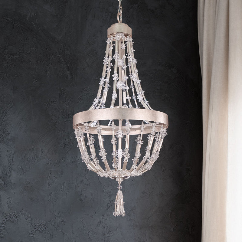 Schonbek S2816-48O LED Pendant, Antique Silver