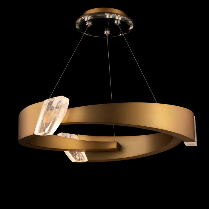 Schonbek S4834-700OH LED Pendant, Aged Brass