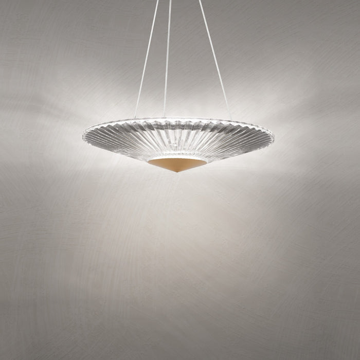 Schonbek S7219-700H LED Pendant, Aged Brass