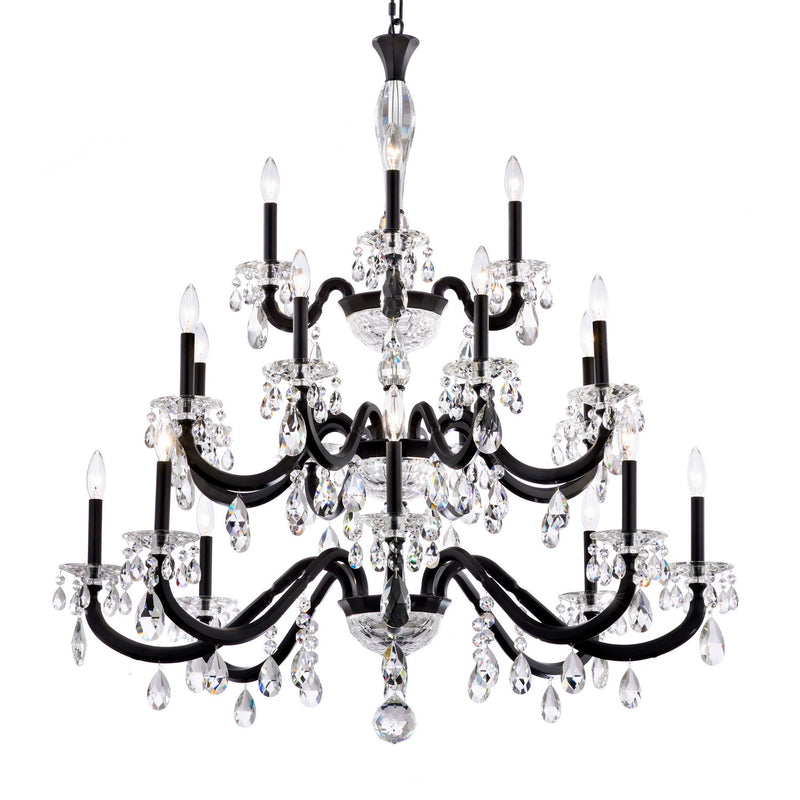 Schonbek S8620N-51R 20 Light Chandelier, Black