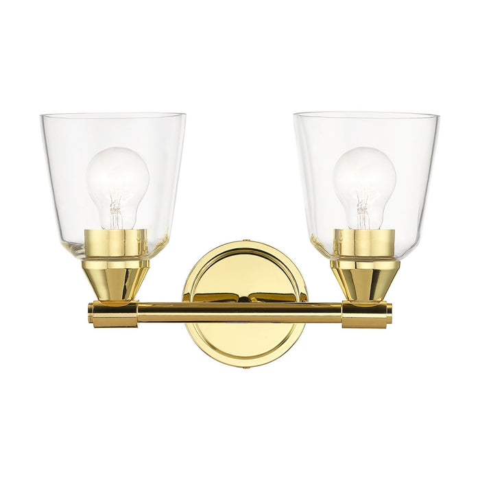 Livex Lighting 16782-02 Two Light Vanity Sconce, Polished Brass