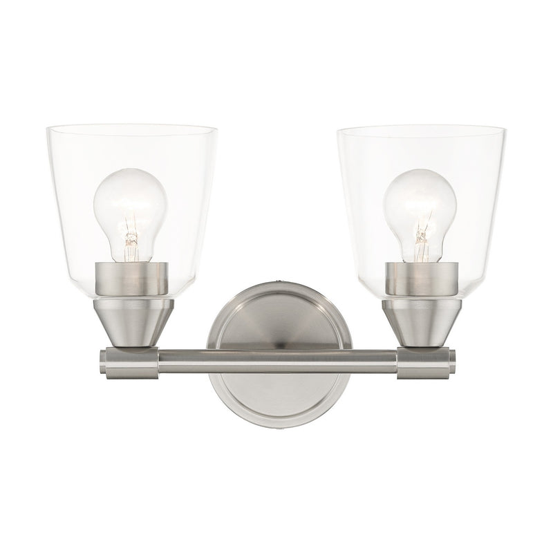 Livex Lighting 16782-91 Two Light Vanity Sconce, Brushed Nickel