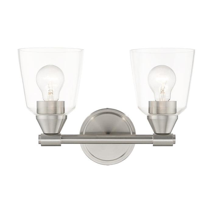 Livex Lighting 16782-91 Two Light Vanity Sconce, Brushed Nickel