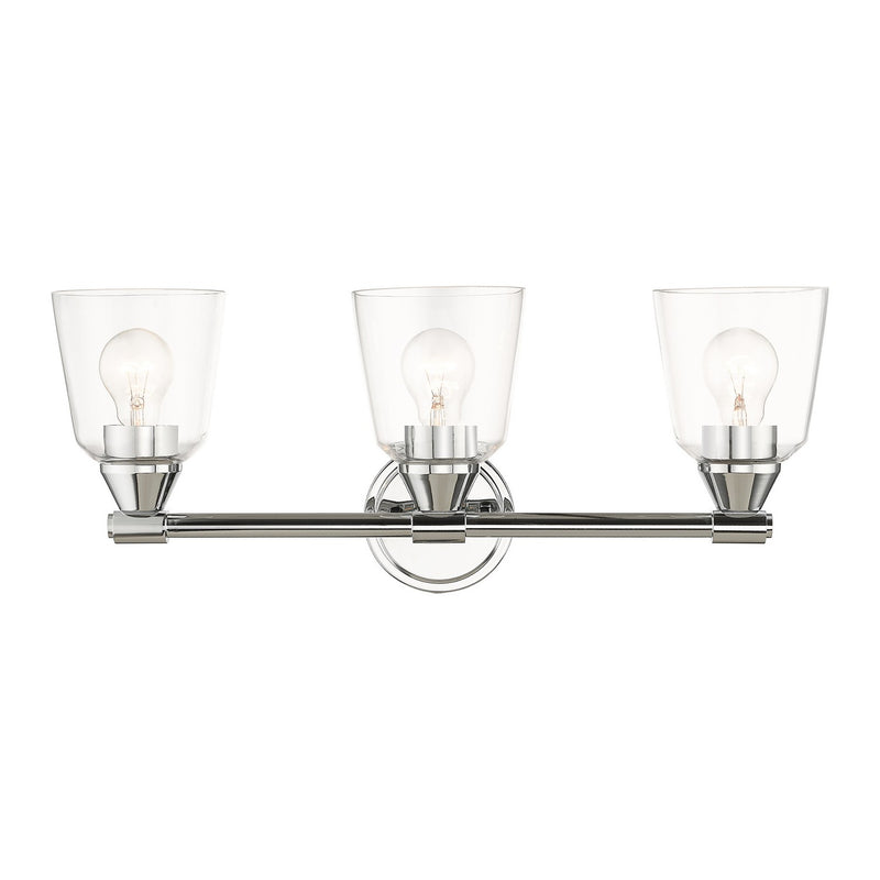 Livex Lighting 16783-05 Three Light Vanity Sconce, Polished Chrome