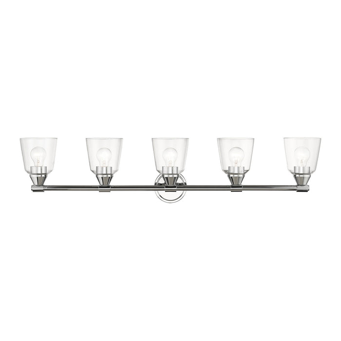 Livex Lighting 16785-05 Five Light Vanity Sconce, Polished Chrome