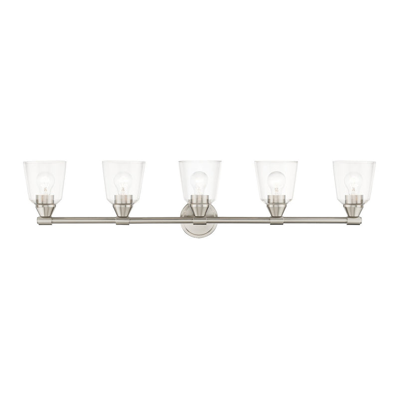 Livex Lighting 16785-91 Five Light Vanity Sconce, Brushed Nickel