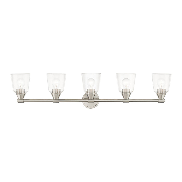 Livex Lighting 16785-91 Five Light Vanity Sconce, Brushed Nickel