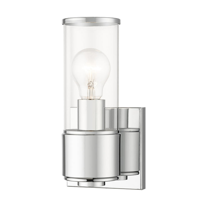 Livex Lighting 17141-05 One Light Wall Sconce, Polished Chrome