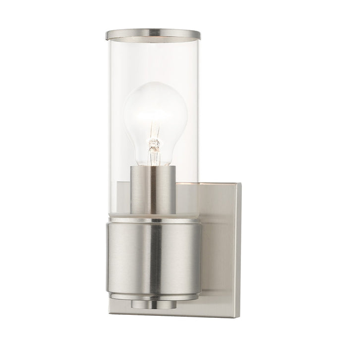 Livex Lighting 17141-91 One Light Wall Sconce, Brushed Nickel