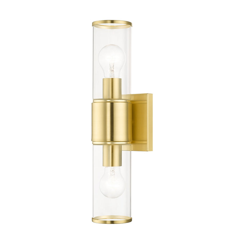 Livex Lighting 17142-12 Two Light Vanity Sconce, Satin Brass