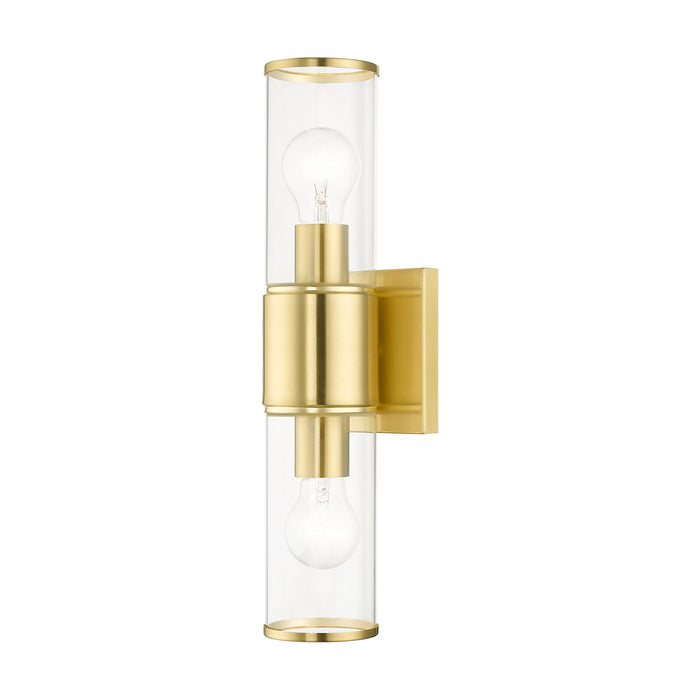 Livex Lighting 17142-12 Two Light Vanity Sconce, Satin Brass