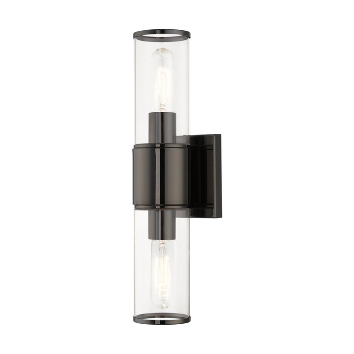 Livex Lighting 17142-46 Two Light Vanity Sconce, Black Chrome